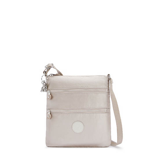 Bolsos Mini Kipling Keiko Metallic Crossbody Beige | MX 1334HA